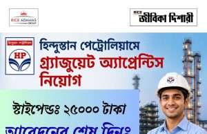 হিন্দুস্তান পেট্রোলিয়ামে অ্যাপ্রেন্টিস ট্রেনি নিয়োগ HPCL Apprentice Trainee Recruitment