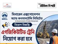 বিই/বিটেক যোগ্যতায় কাজের সুযোগ MECL Executive Trainee Recruitment