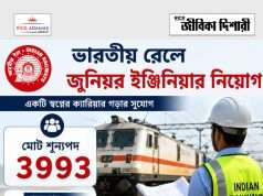 ভারতীয় রেলে ৩৯৯৩ শূন্যপদে জুনিয়র ইঞ্জিনিয়ার নিয়োগ RRB Junior Engineer Recruitment 2026