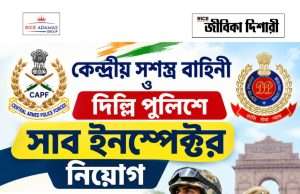 কেন্দ্রীয় সশস্ত্র বাহিনীতে সাব-ইনস্পেক্টর নিয়োগ SSC CPO SI CAPF Recruitment 2026